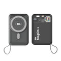 SIA Magnetic 10000mAh Power Bank | RGB Fan | PD 20W | 15W Wireless – Gray
