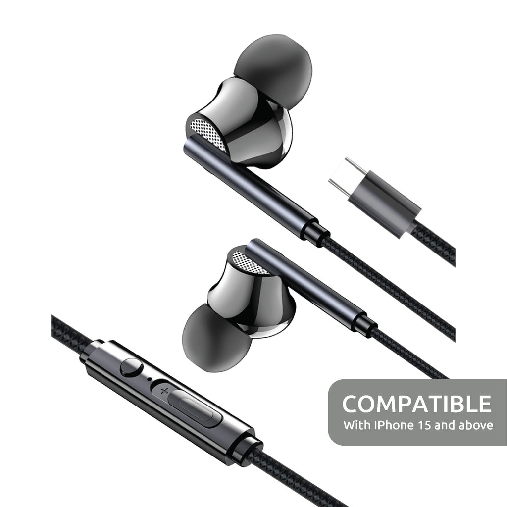 SIA Soundlink Type-C Wired Earbuds (SI-SL31BUD-BLK)