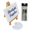 Canvas With Stand 25 X 25 Cm Combo Set Including Brush and Palette