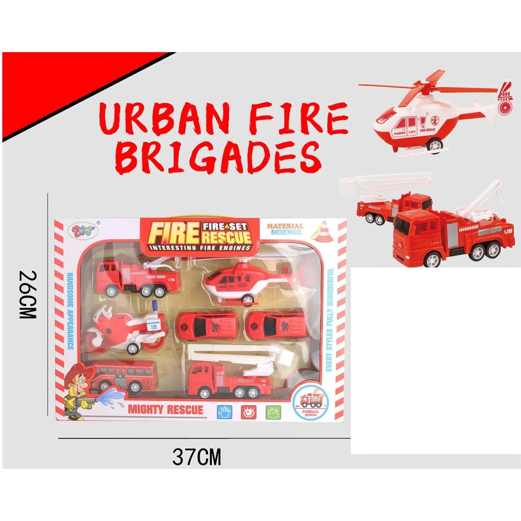 Urban Fire Rescue Brigades Small Vehicle Set-333-65D