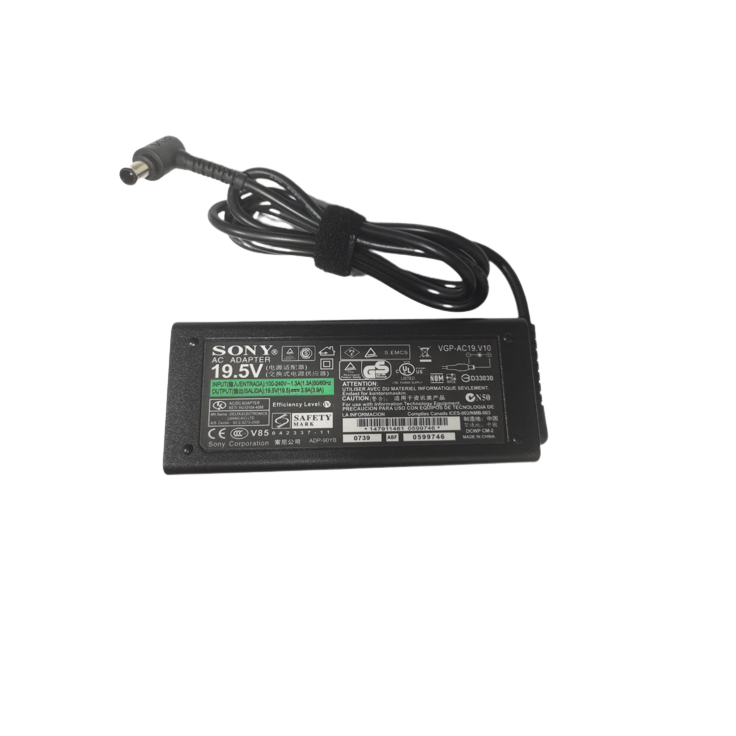 VAIO19.5V 76W AC Adapter Power Cable Black