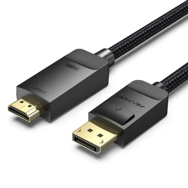 Vention 4K DisplayPort Male to HDMI Male HD Cable 2M Black