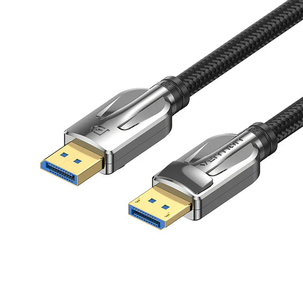 Vention Display Port 2.1 Male to Male 16K HD Cable 5M Cotton Braided Black