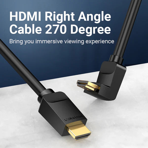 Vention HDMI 270° Right Angle Cable 3M Black