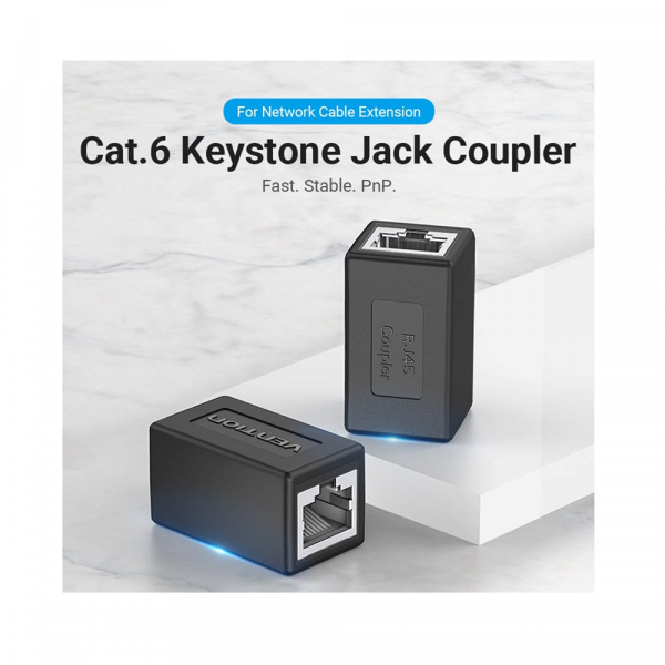 Vention IPVB0 Cat6 Shielded Inline Coupler RJ45 Network Joinder