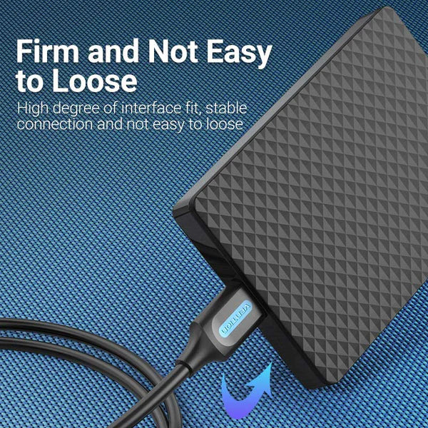 Vention USB 20 A Male to Mini B Male Cable 05M Black PVC Type