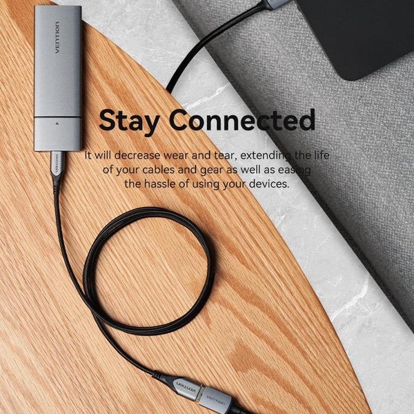 Vention USB 3.0 A Male to Female Extension Cable 1M Gray Braided