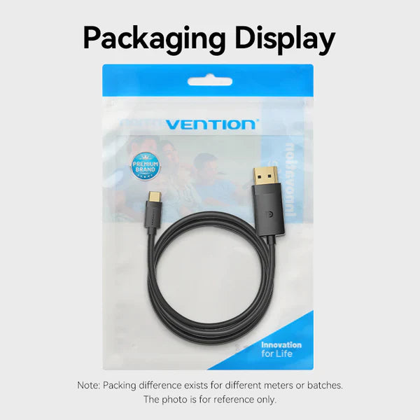 Vention USB-C to Display Port 4K HD Cable 2M Black