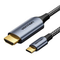Vention USB-C to HDMI-A 4K HD Cable 1.8M Cotton Braided Gray Aluminum Alloy