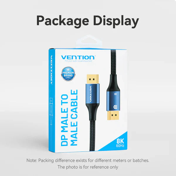 Vention Ultra HD 8K DisplayPort Cable 5M Durable Braided Design