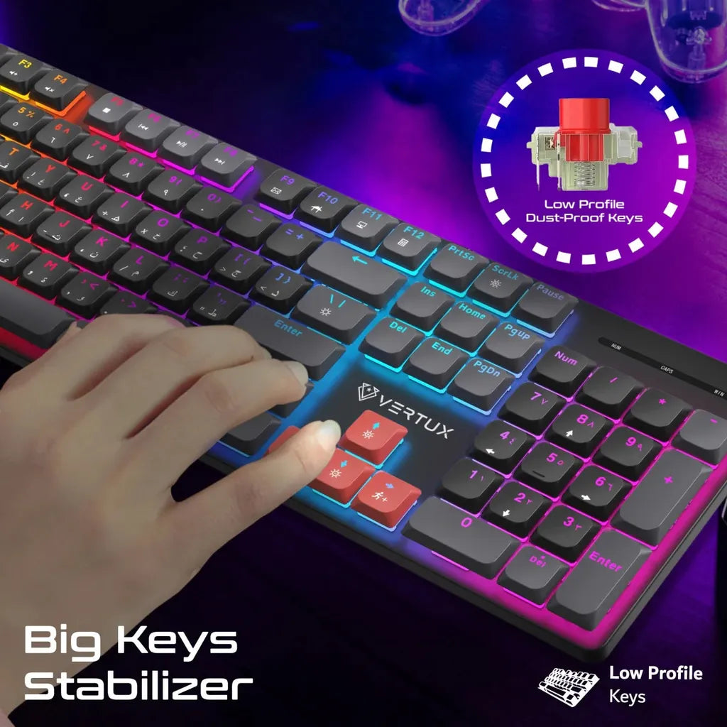 Vertux High-Performance Low Profile Keys Mechanical Gaming Keyboard