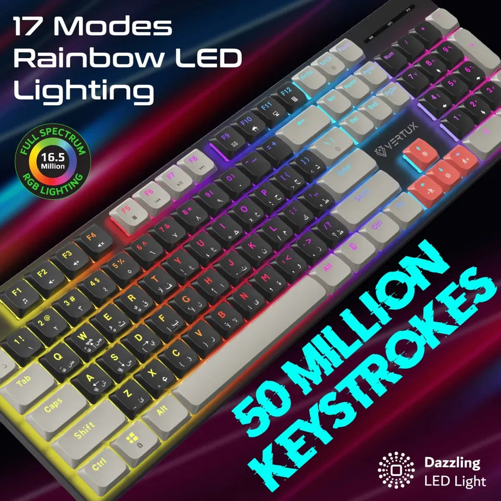 Vertux High-Performance Low Profile Keys Mechanical Gaming Keyboard