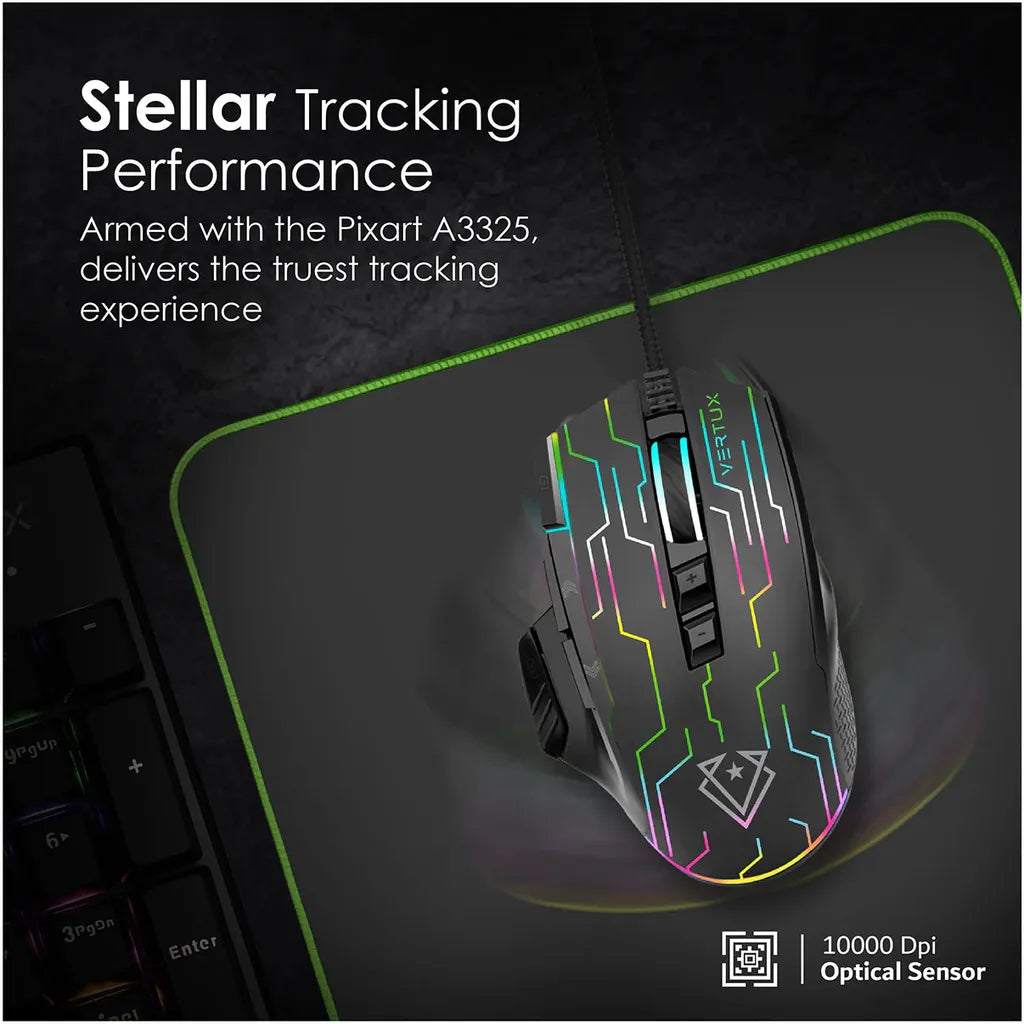 Vertux Superior Quick Performance Wired Gaming Mouse