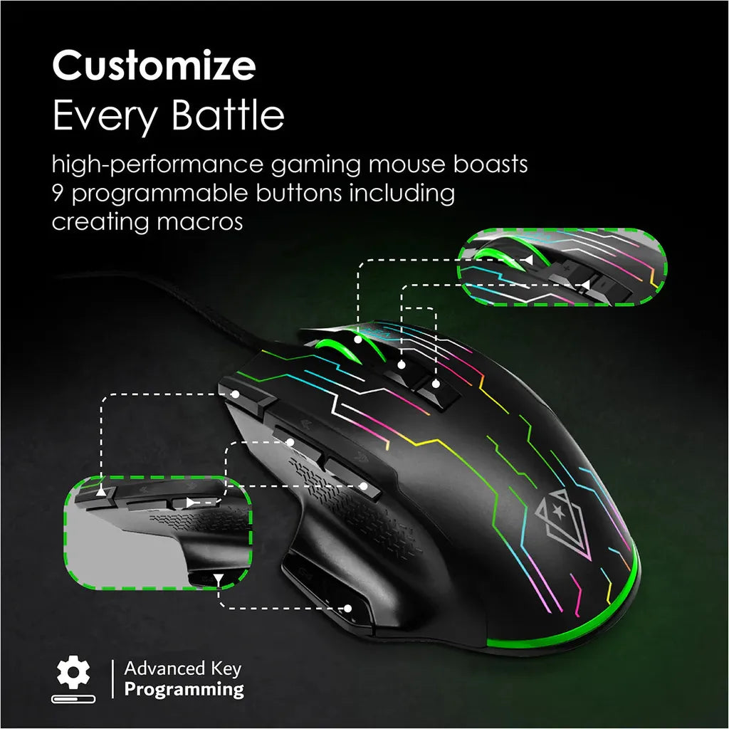 Vertux Superior Quick Performance Wired Gaming Mouse