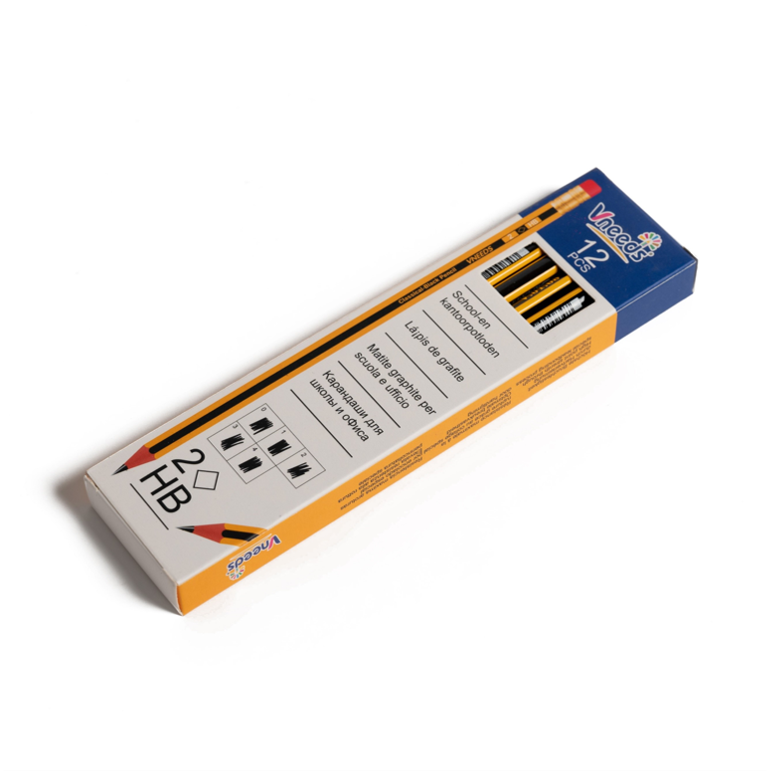 Vneeds HB12 Premium Graphite Pencil pack of 12