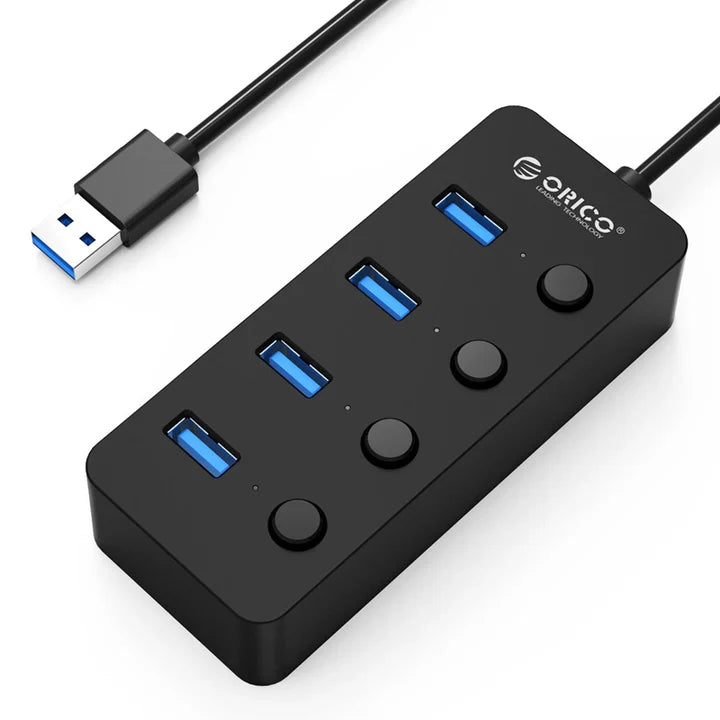 Orico 4 Port Usb3.0 Hub With Micro B Power Port