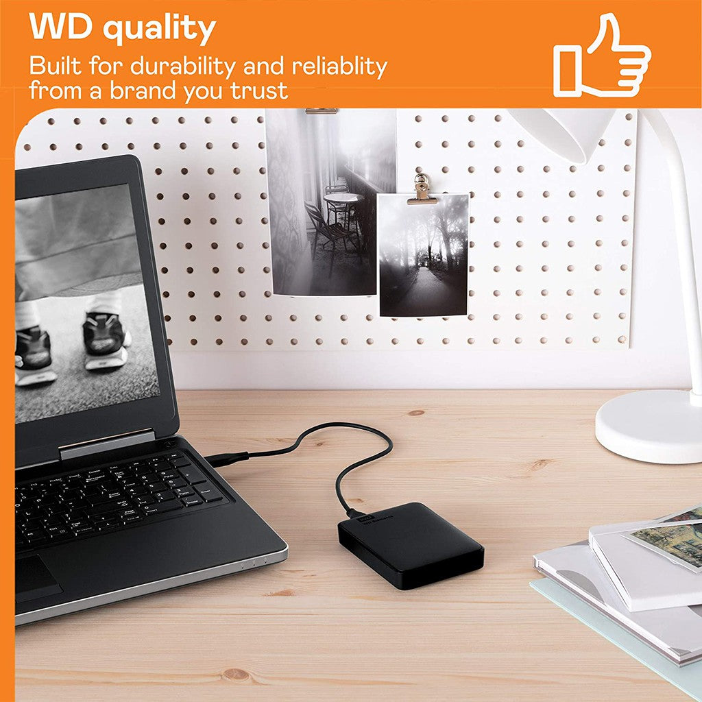 WD 1TB Elements Portable External Hard Drive, USB 3.0 / WDBUZG0010BBK