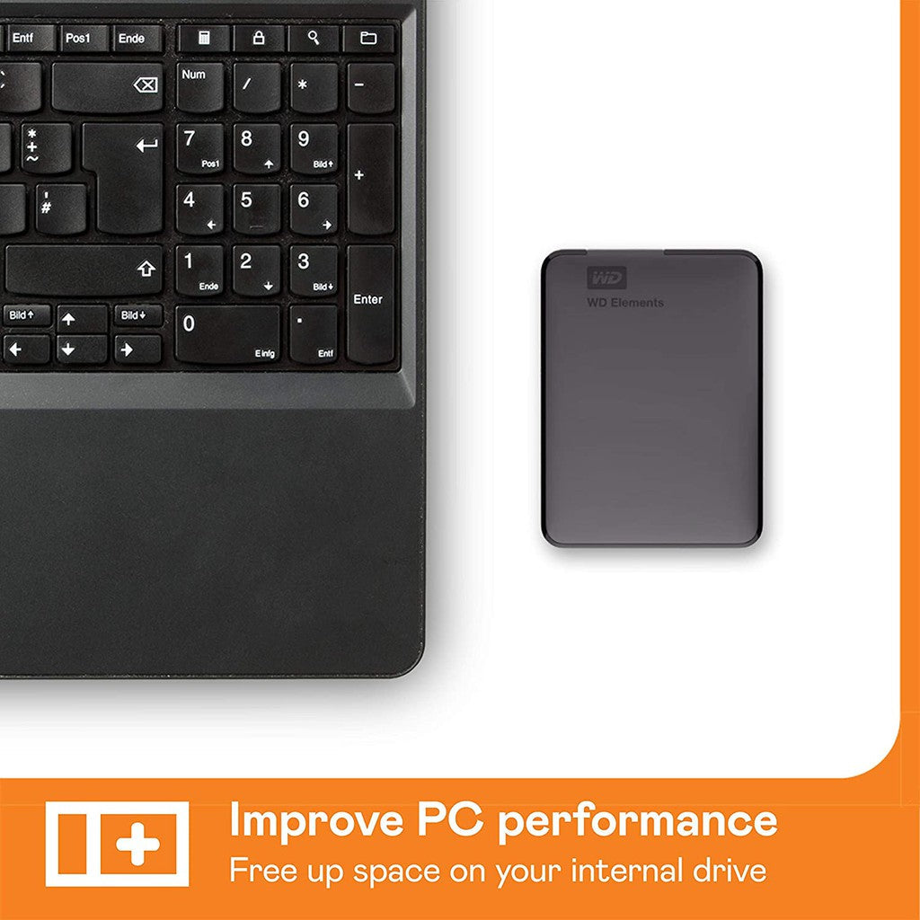WD 2TB Elements Portable External Hard Drive, USB 3.0 / WDBU6Y0020BBK