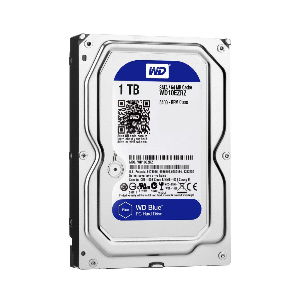 WD Blue 1TB Desktop Hard Disk Drive 5400 RPM / SATA / 6 Gb/s 64MB Cache / 3.5 Inch (WD10EZRZ)