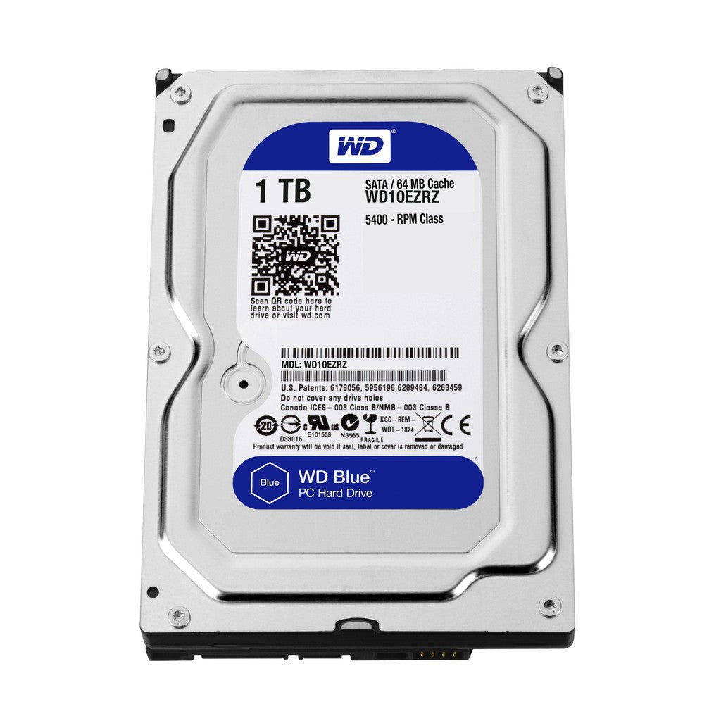 WD Blue 1TB Desktop Hard Disk Drive 5400 RPM / SATA / 6 Gb/s 64MB Cache / 3.5 Inch (WD10EZRZ)
