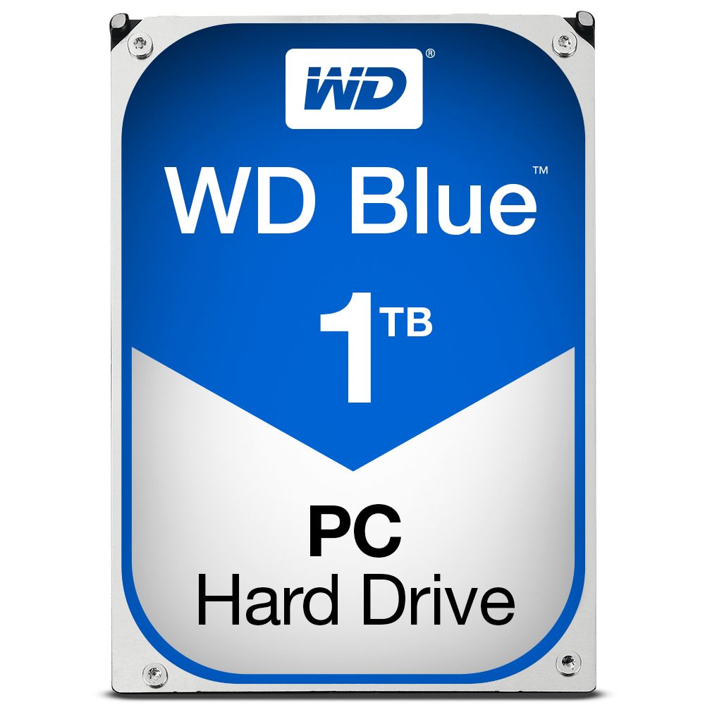 WD Blue 1TB Desktop Hard Disk Drive 5400 RPM / SATA / 6 Gb/s 64MB Cache / 3.5 Inch (WD10EZRZ)
