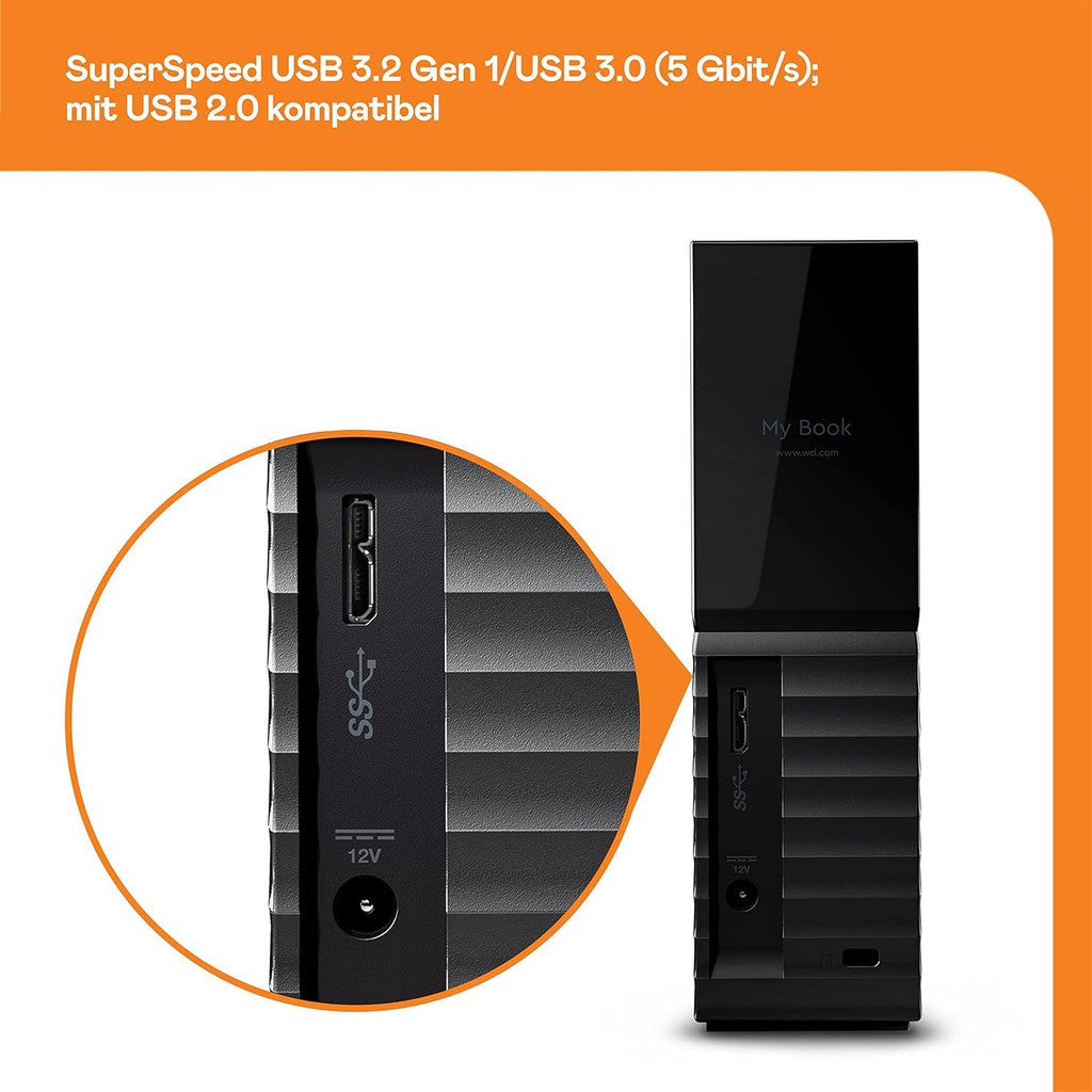WD My Book 12TB USB 3.0 Desktop Hard Drive WDBBGB0120HBK-EESN