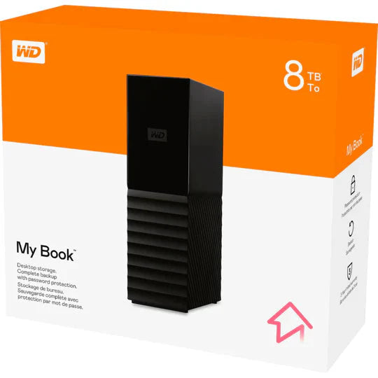 WD My Book 8TB USB 3.0 Desktop Hard Drive WDBBGB0080HBK-EESN