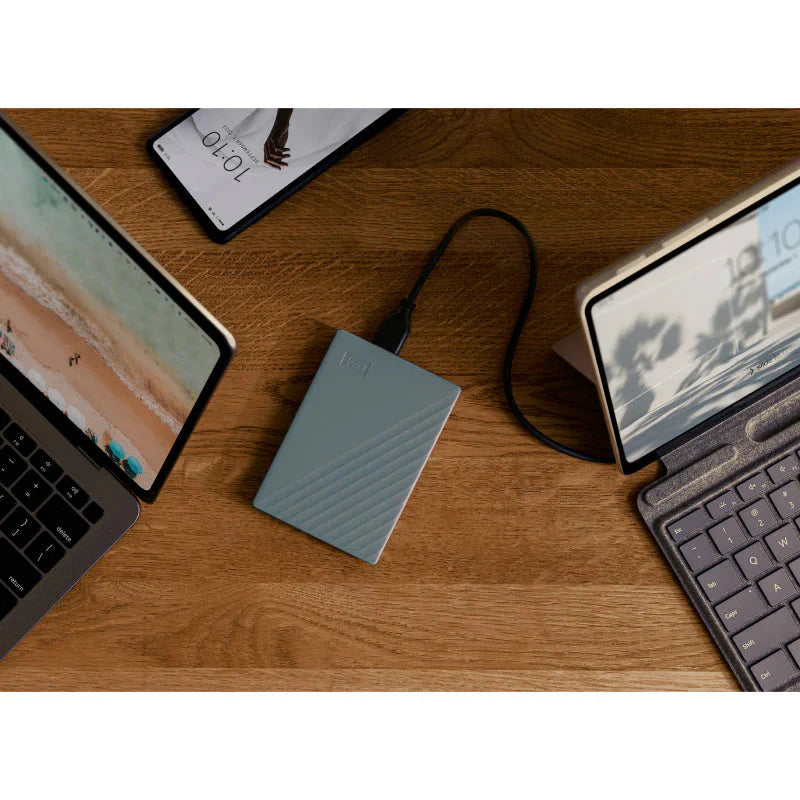 WD My Passport - 6TB / Up to 5Gb/s / USB 3.2 Gen 1 / USB-C / Grey / External Hard Drive