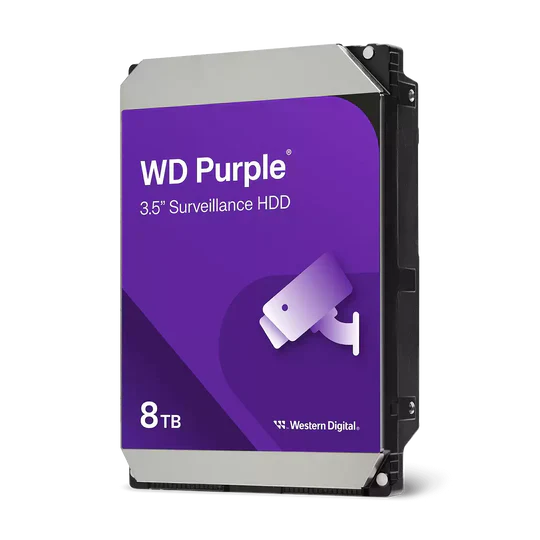 WD Purple 8TB Surveillance Hard Disk Drive - 7200 RPM Class SATA 6Gb/s 128MB Cache 3.5 Inch