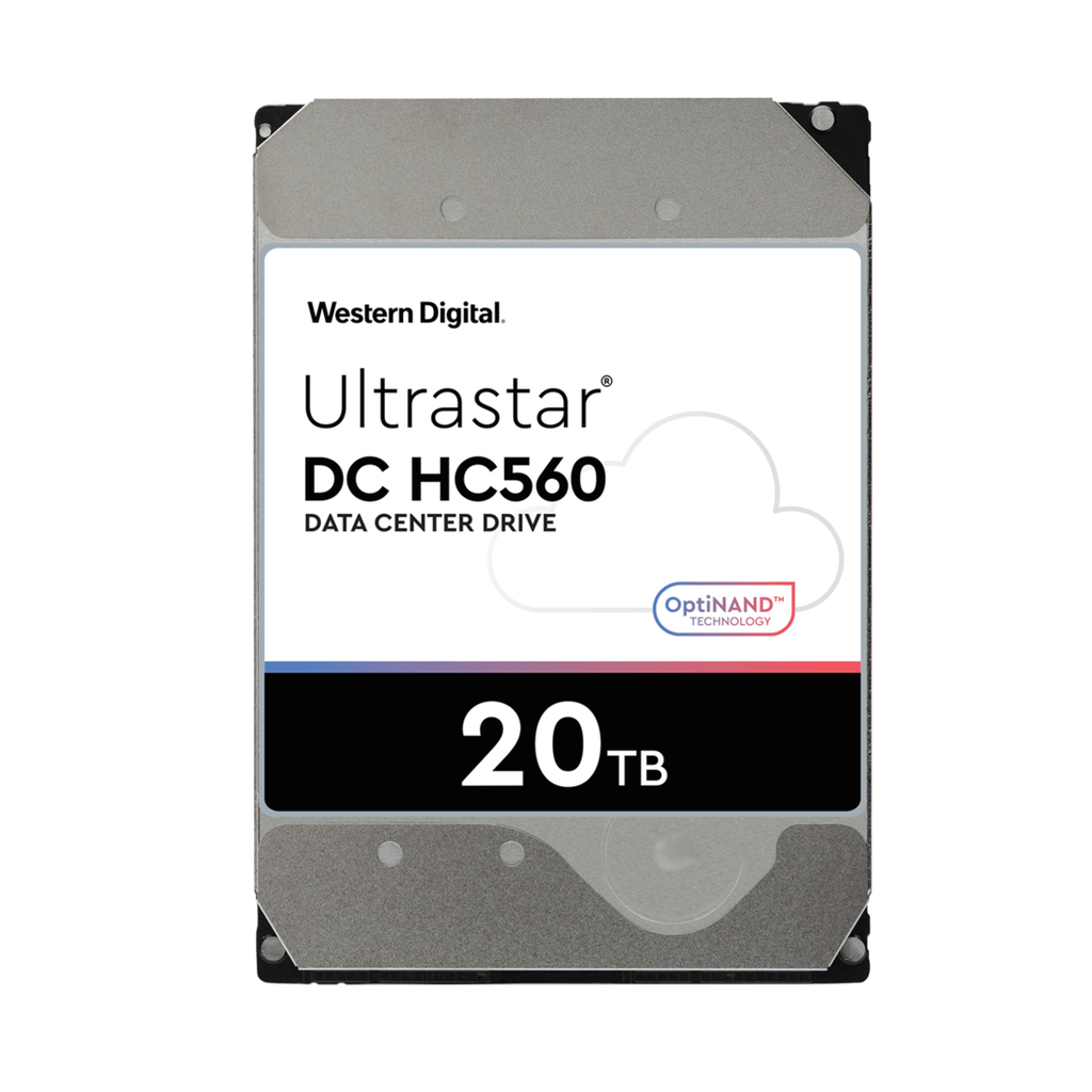 WD Ultrastar DC HC560 Hard Drive - 20TB / 3.5-inch / SATA-III / 7200 RPM / 512MB