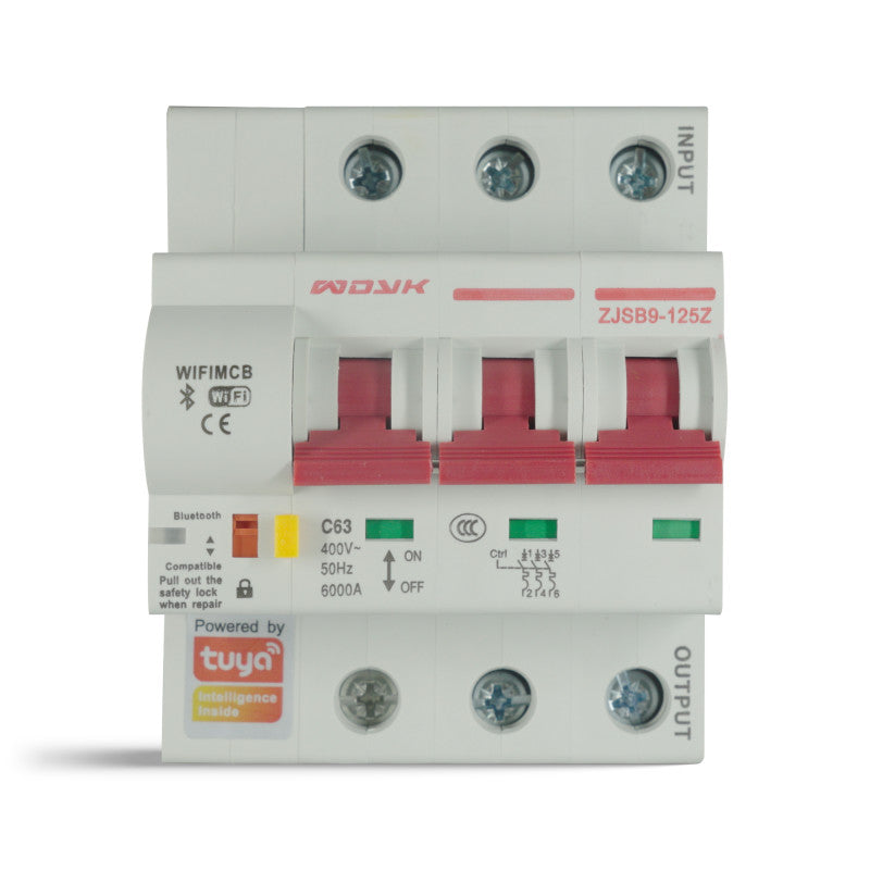 WIFI Metering Circuit Breaker Switch Leakage Protection Power Energy 3P 63A