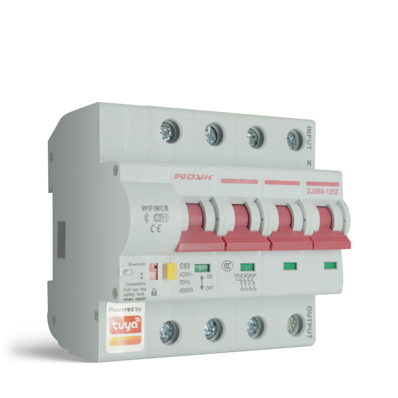 WIFI Metering Circuit Breaker Switch Leakage Protection Power Energy 4P 63A