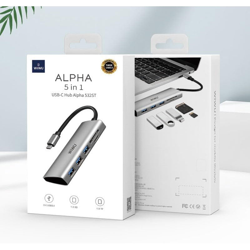 WIWU ALPHA A532ST 5 IN 1 USB C HUB