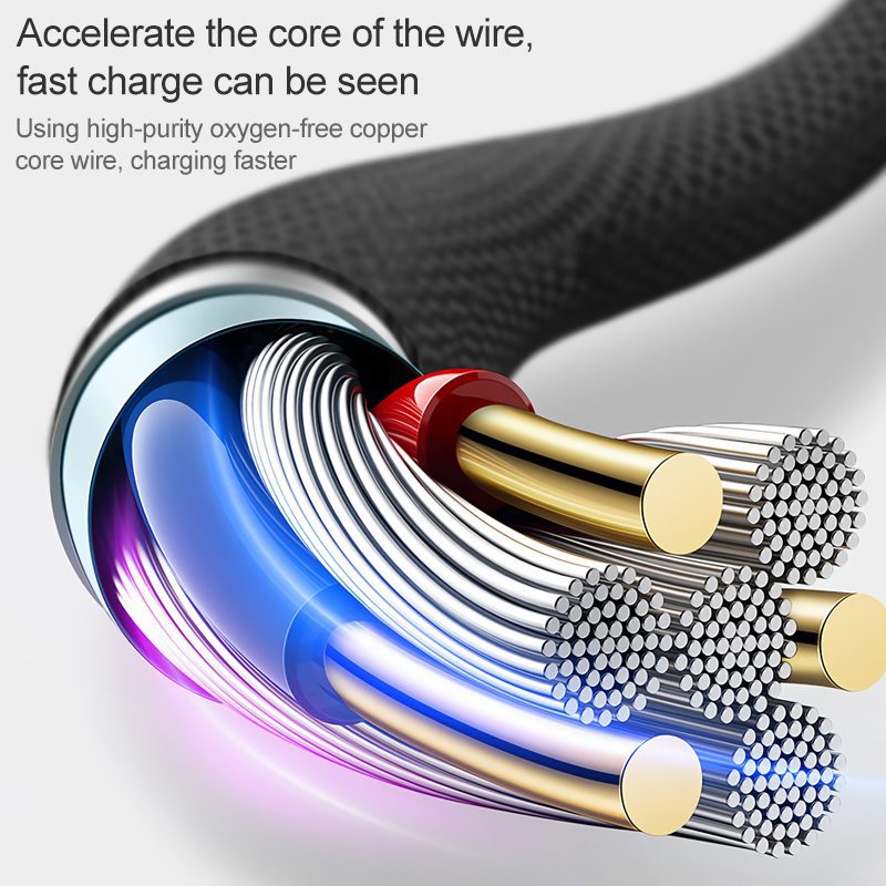 WIWU Elite Data Cable USB to Lightning + Type C + Micro (ED-104)
