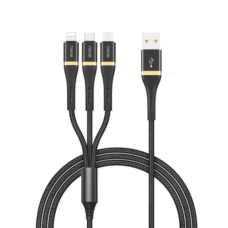 WIWU Elite Data Cable USB to Lightning + Type C + Micro (ED-104)