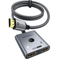Warrky HDMI Switch 2 in 1 out Bi - Directional 4K 60Hz 3.3FT/1M