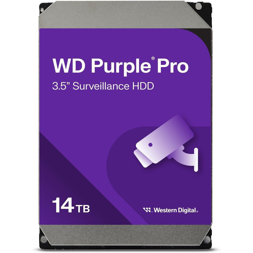 Western Digital 14TB WD Purple Pro Surveillance Internal Hard Drive HDD - SATA 6 Gb/s, 512 MB Cache, 3.5" - WD142PURP