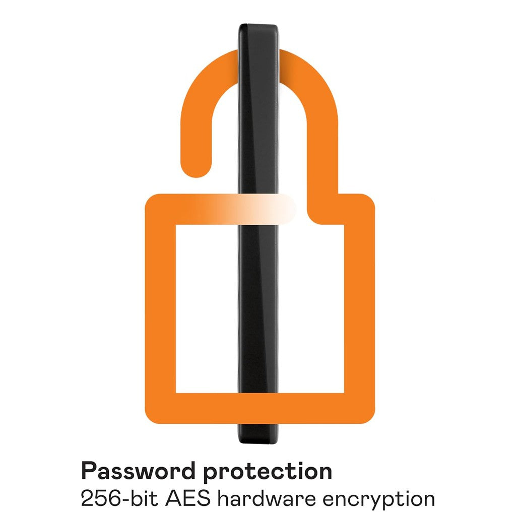 WD My Passport - 2TB / Up to 5Gb/s / USB 3.2 Gen 1 / Black / External Hard Drive