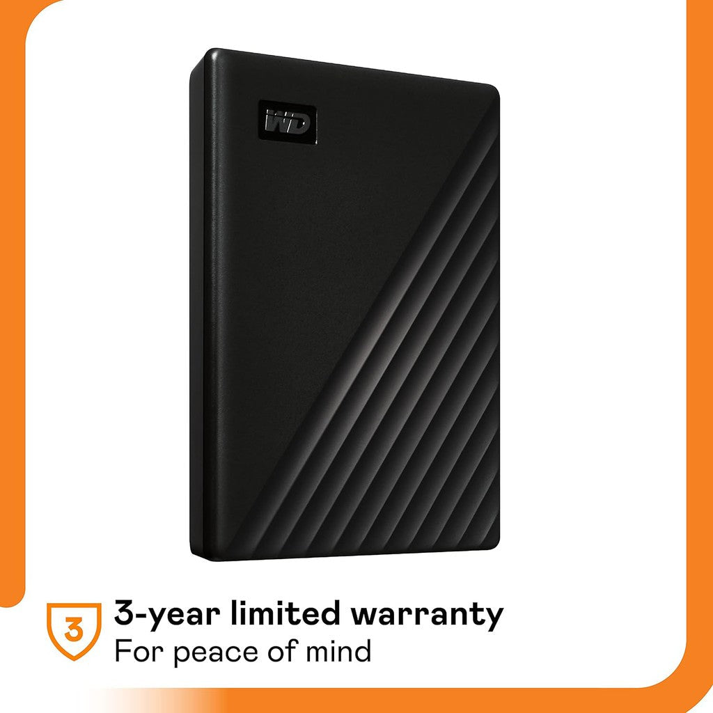 WD My Passport - 5TB / Up to 5Gb/s / USB 3.2 Gen 1 / Black/ External Hard Drive