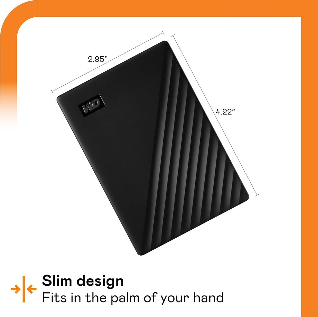 WD My Passport - 5TB / Up to 5Gb/s / USB 3.2 Gen 1 / Black/ External Hard Drive