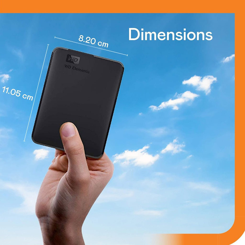 Western Digital WD Elements 4TB USB 3.0 Portable Hard Drive - Black