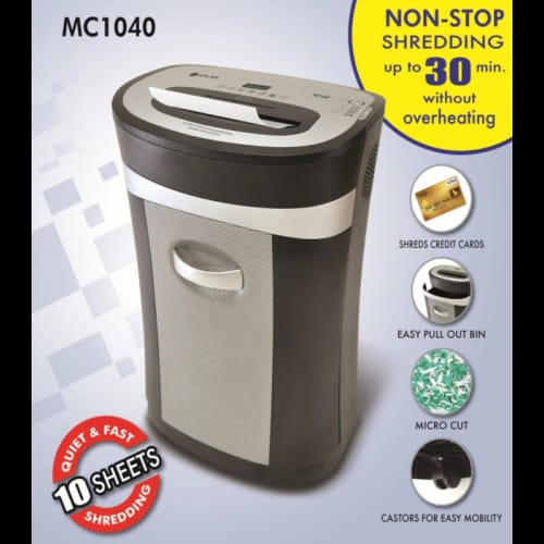 Atlas Shredder Micro Cut 10 Sheets Credit Card Mc1040