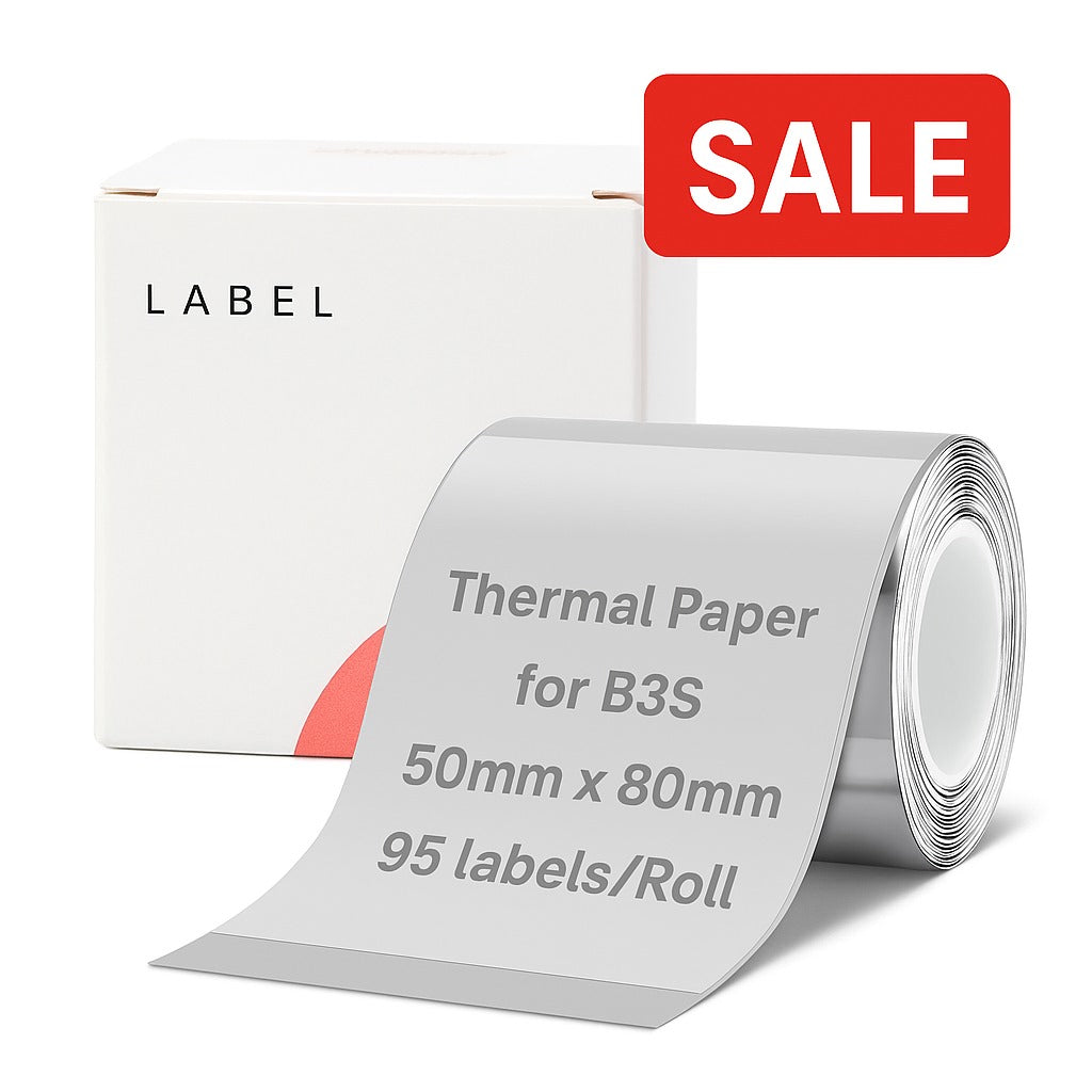 NIIMBOT B21, B1, B3S Clear Transparent labels 50x80mm-95pcs