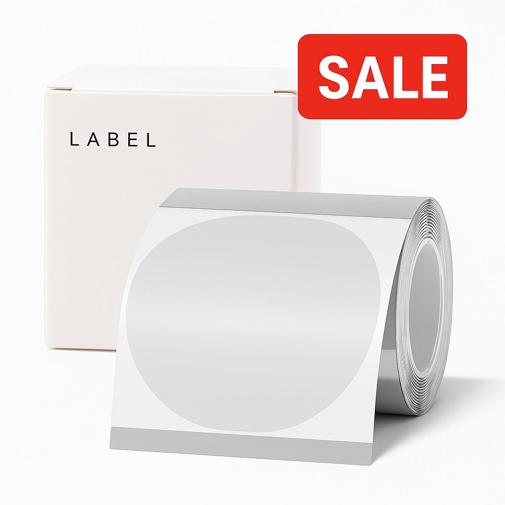 NIIMBOT B21, B1, B3S Clear Transparent labels 50x50mm-150pcs Round