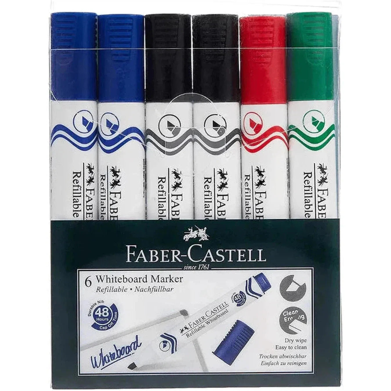Faber Castell White Board Marker W50 Set Of 6 Chisel