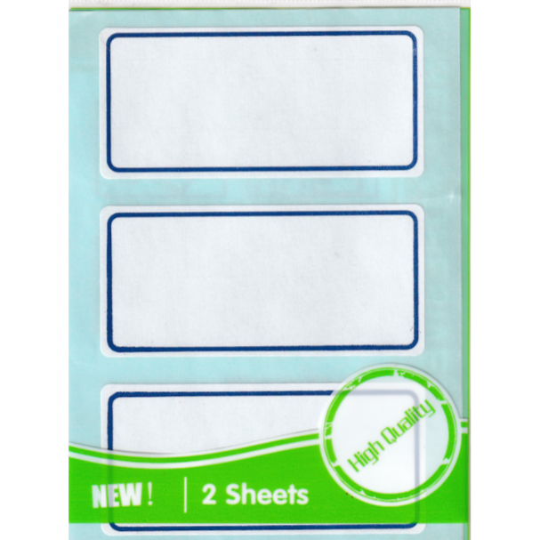 White Label With Frame 2 Sheets
