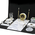 White Marble Deskset