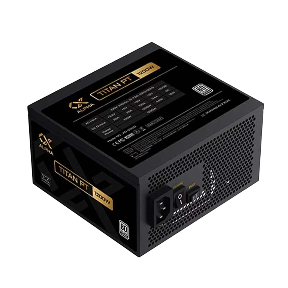 XIGMATEK TITAN 80 Plus 1200W Platinum GEN 5.0 Full Modular Power Supply - Black