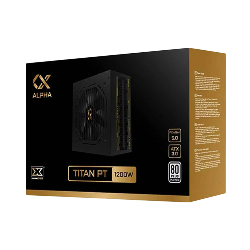 XIGMATEK TITAN 80 Plus 1200W Platinum GEN 5.0 Full Modular Power Supply - Black