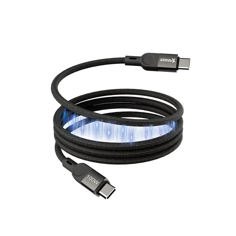 XPower MCC100 Magnetic Cable - 1 Meter / 100W / Type-C / Black